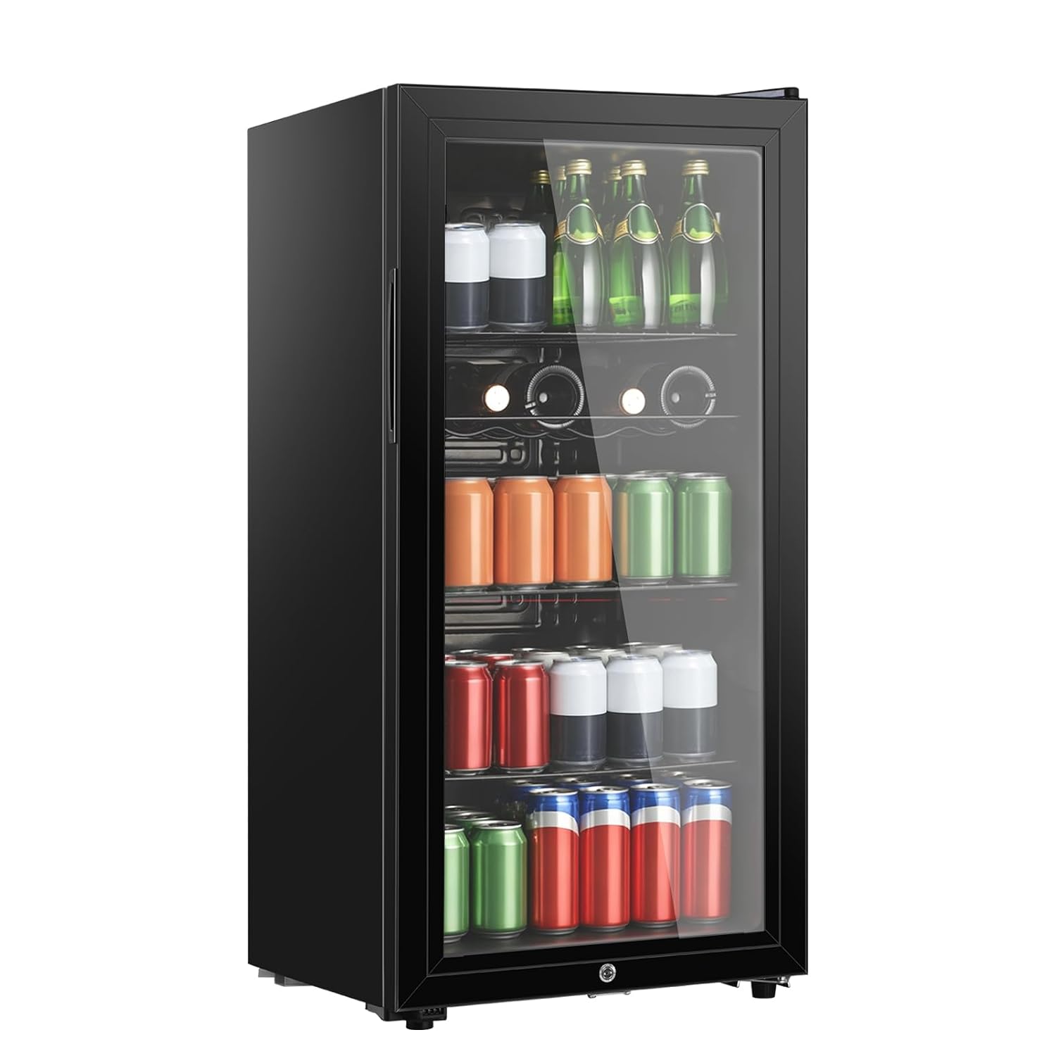 Wine Beer Fridge - 4,5 cu.ft drankenkoelkast, minikoelkast met glazen