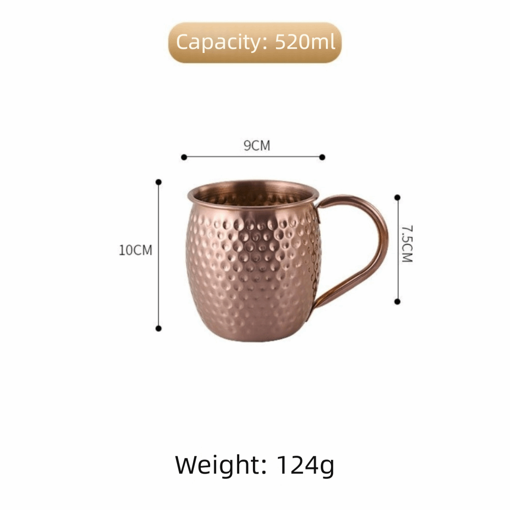 Wine Beer Coffee Drink - Creatieve 520ml Moscow Mule-mok Roestvrijstalen biermok,