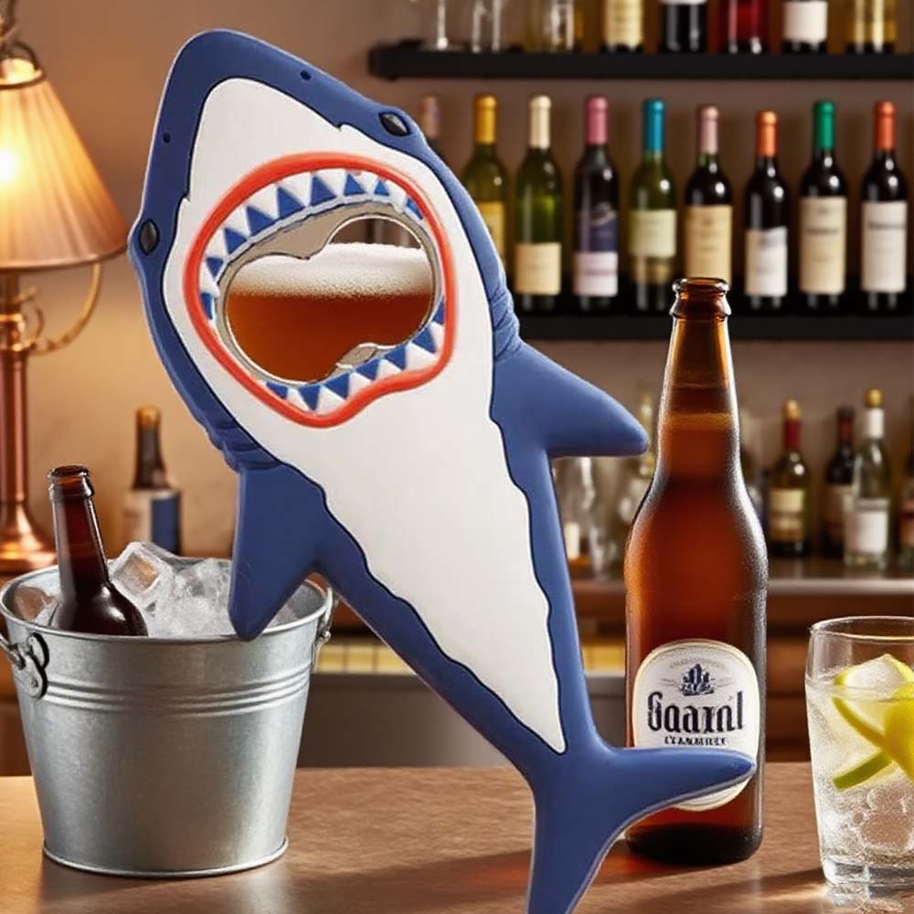 Wine Beer Fridge - 3D Haaienvormige Magnetische Bieropener, Leuke Koelkastmagneet