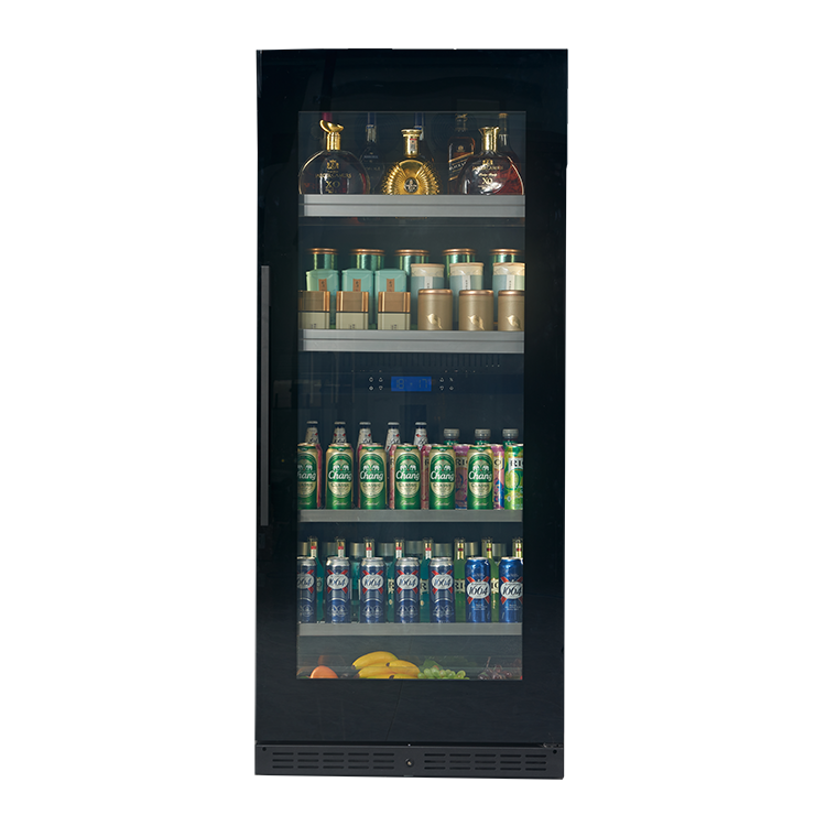 Wine Beer Cooler - Elektrische zwarte glazen deur wijn- en