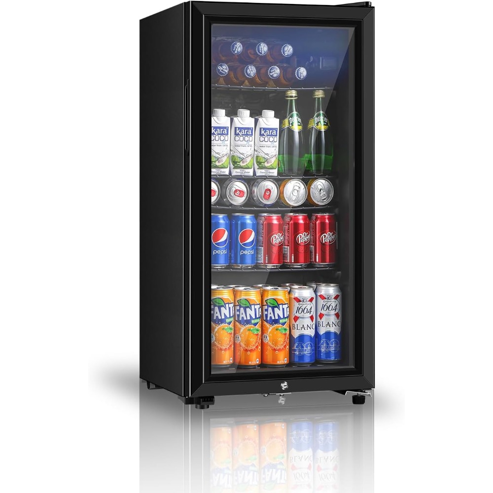 Wine Beer Fridge - Drankkoelkast, driepunts minikoelkast met twee kubieke