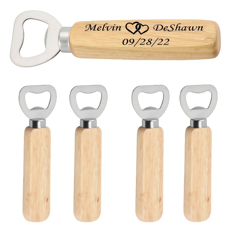 Houten handvat wijn- en bierfl - Wine Beer Logo recensie en prijs