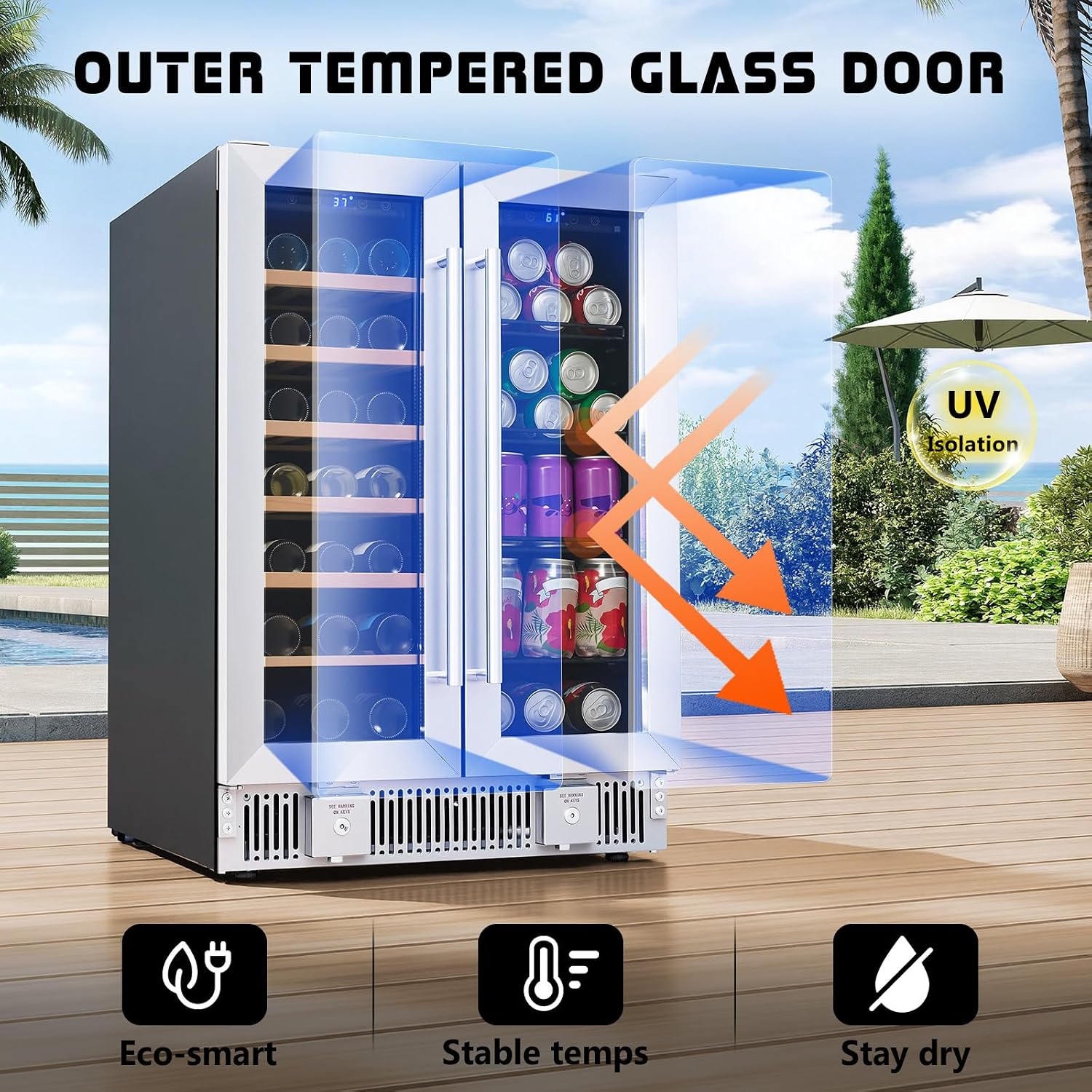 Drankenkoelkast, 24-inch dual- - Wine And Beer Undercounter Fridge recensie en prijs