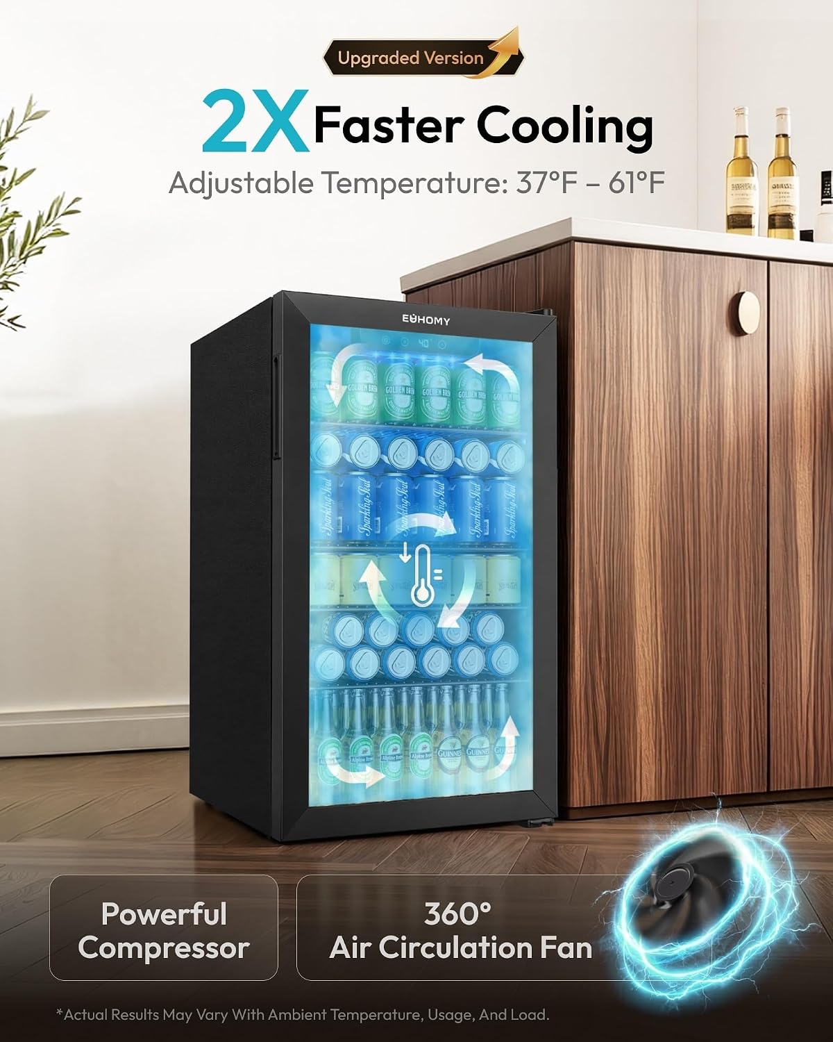 Minikoelkast 130 blikjes drank - Wine Beer Mini Fridge recensie en prijs